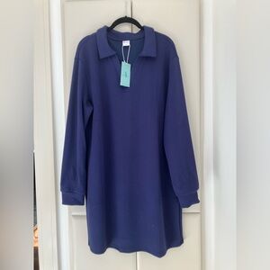 Elegant Navy Long Sleeve Dress